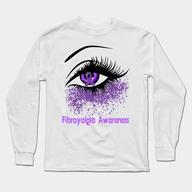 Fibromyalgia Awareness T-Shirt Perfect Eyes For Women Long Sleeve T-Shirt by danielsho90